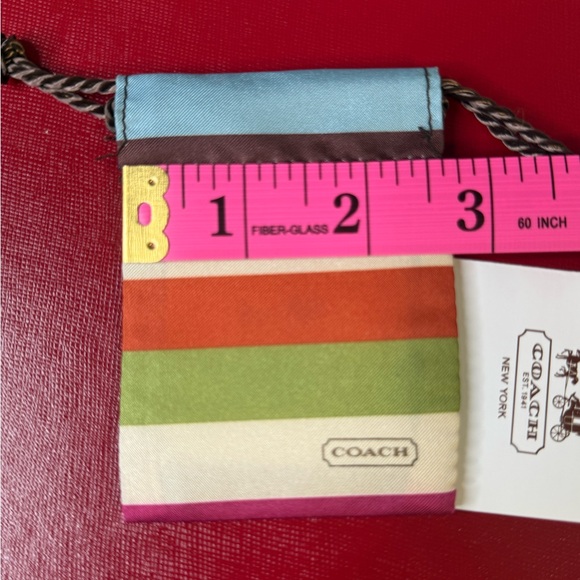 Mini Coach Striped Drawstring Pouch - Multicolor - Picture 4 of 4